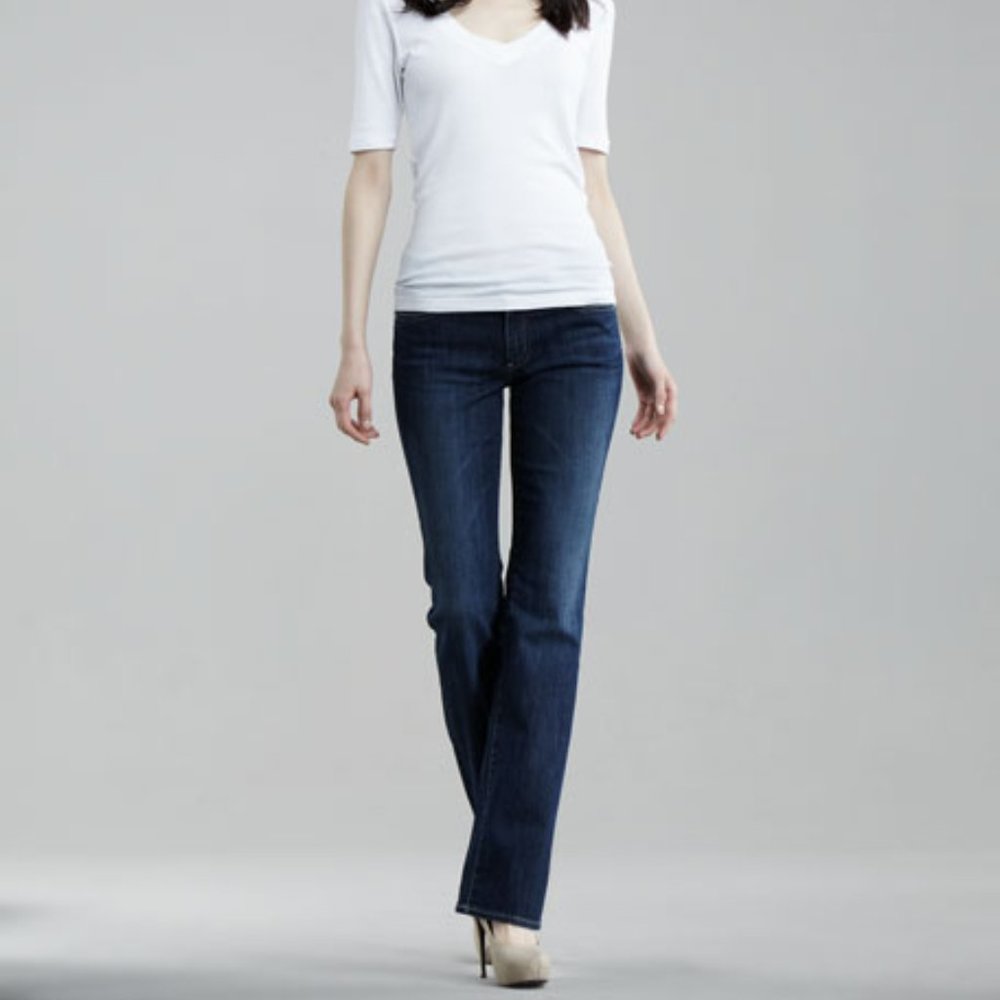AG Adriano Goldschmied The Jessie Curvy Boot Cut Dark Wash Jeans